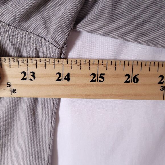 Harley Davidson Shirt Mens Large Gray Pinstripe Embroidered Y2K Button Down - Picture 9 of 12